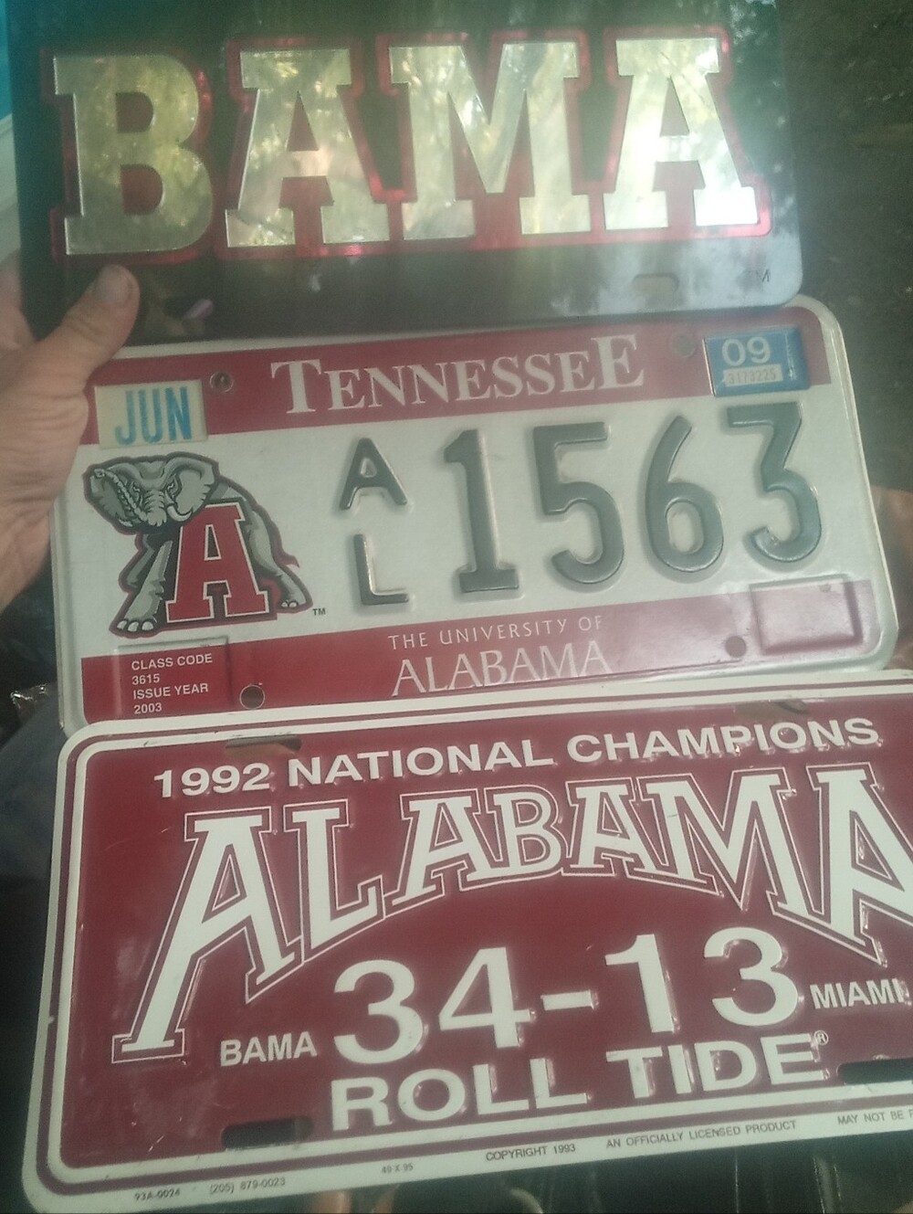 Alabama Maroon Decorative License Plate Set